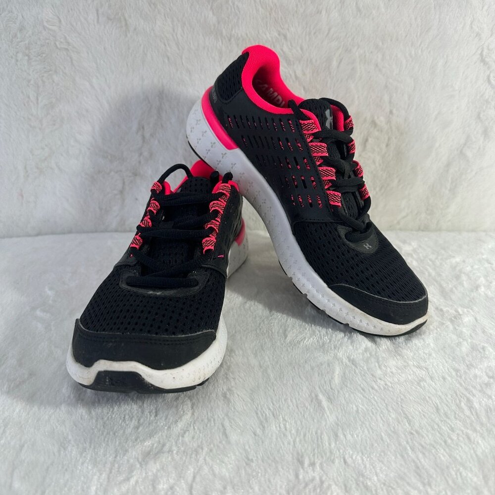 Under Armour Womens Charged Rogue 2 Running Shoes Not for Sale Markings BlK/PK